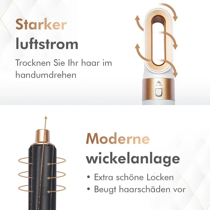 Die AirStyler Dyson Alternative für Trocknen, Glätten, Locken Rozenda